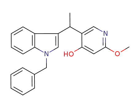 1-(1-benzyl-3-indolyl)-1-(4-hydroxy-6-methoxy-3-pyridinyl)ethane