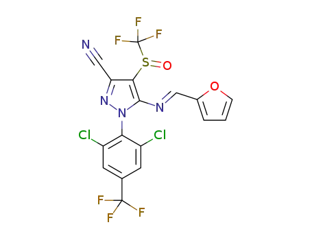 (E)-1-(2,6-dichloro-4-(trifluoromethyl)phenyl)-5-((furan-2-ylmethylene)amino)4-((trifluoromethyl)sulfinyl)-1H-pyrazole-3-carbonitrile