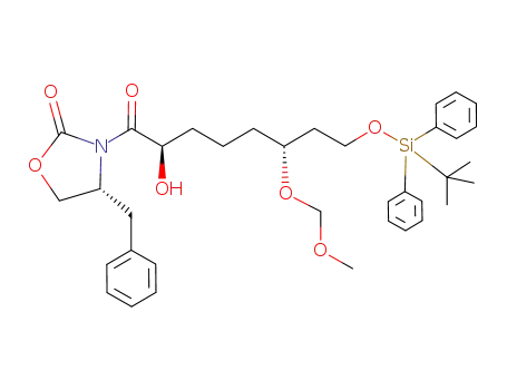 (R)-4-benzyl-3-[(2R,6R)-8-(tert-butyldiphenylsilyloxy)-2-hydroxy-6-(methoxymethoxy)octanoyl]-2-oxazolidinone
