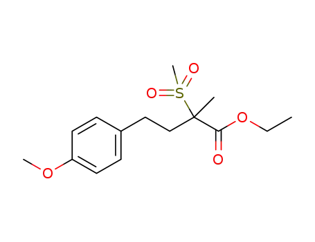 ethyl 4-(4-methoxyphenyl)-2-methyl-2-(methylsulfonyl)butanoate