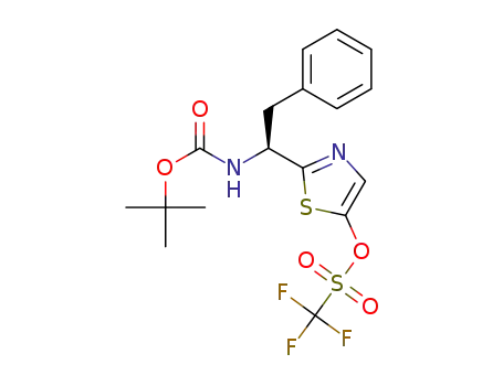 Methanesulfonic acid, 1,1,1-trifluoro-, 2-[(1S)-1-[[(1,1-diMethylethoxy)carbonyl]aMino]-2-phenylethyl]-5-thiazolyl ester