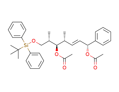(1R,4R,5R,6S,E)-7-(tert-butyldiphenylsilyloxy)-4,6-dimethyl-1-phenylhept-2-ene-1,5-diyl diacetate