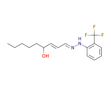 Molecular Structure of 1402134-64-8 ((1E,2E)-1-{2-[2-(trifluoromethyl)phenyl]hydrazono}non-2-en-4-ol)