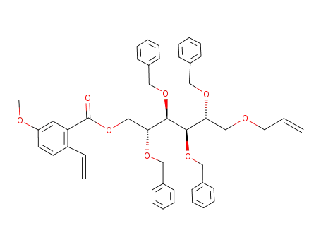 1-O-allyl-6-O-(5-methoxy-2-vinyl-benzoyl)-2,3,4,5-tetra-O-benzyl-D-mannitol