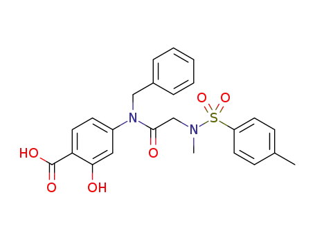 4-(N-(benzyl)-2-(N-methyl-N-(p-toluenesulfonyl))acetamido)-2-hydroxybenzoic acid