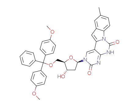 β-D-1-(3-methyl-pyrimido[4,5-d]pyrimido[1,6-a]indol-10-yl)-5-O-(4,4'-dimethoxytrityl)-2-deoxyribose