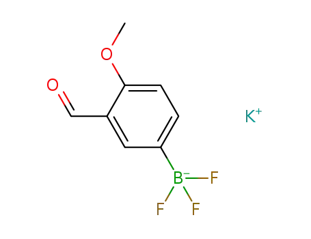 Molecular Structure of 1393683-77-6 (Potassium 3-formyl-4-methoxyphenyltrifluoroborate)