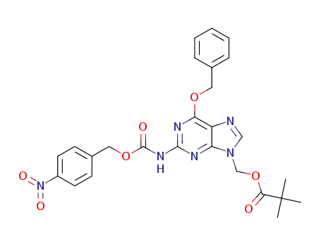 (6-(benzyloxy)-2-((((4-nitrobenzyl)oxy)carbonyl)amino)-9H-purin-9-yl)methyl pivalate
