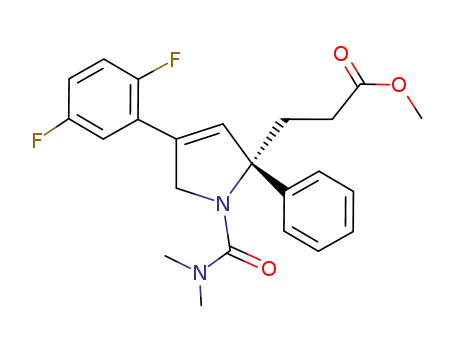 1H-Pyrrole-2-propanoic acid,
4-(2,5-difluorophenyl)-1-[(dimethylamino)carbonyl]-2,5-dihydro-2-phenyl
-, methyl ester, (2S)-