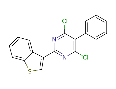 2-(1-benzothiophen-3-yl)-4,6-dichloro-5-phenylpyrimidine