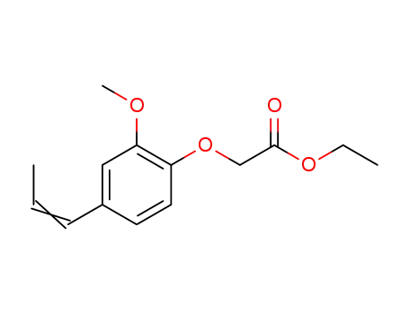 Molecular Structure of 632290-89-2 (ethyl 2-(2-methoxy-4-(prop-1-enyl)phenoxy)acetate)