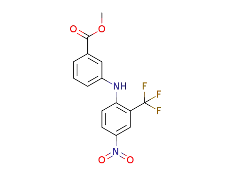 Molecular Structure of 1359968-17-4 (3-(4-nitro-2-(trifluoromethyl)phenylamino)benzoic acid methyl ester)