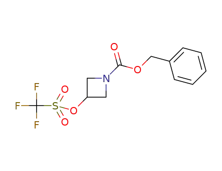Molecular Structure of 1379079-64-7 (benzyl 3-(trifluoromethylsulfonyloxy)azetidine-1-carboxylate)