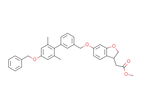 methyl (6-{[4'-(benzyloxy)-2',6'-dimethylbiphenyl-3-yl]methoxy}-2,3-dihydro-1-benzofuran-3-yl)acetate