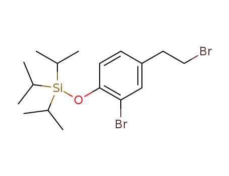Molecular Structure of 1331740-67-0 ((2-bromo-4-(2-bromoethyl)phenoxy)triisopropylsilylane)