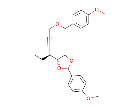 (2R,3S)-3-ethyl-1,2-(4-methoxybenzylidenedioxy)-6-(4-methoxybenzyloxy)-4-hexyne