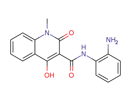 Molecular Structure of 151449-78-4 (4-HYDROXY-1-METHYL-2-OXO-1,2-DIHYDRO-QUINOLINE-3-CARBOXYLIC ACID (2-AMINO-PHENYL)-AMIDE)