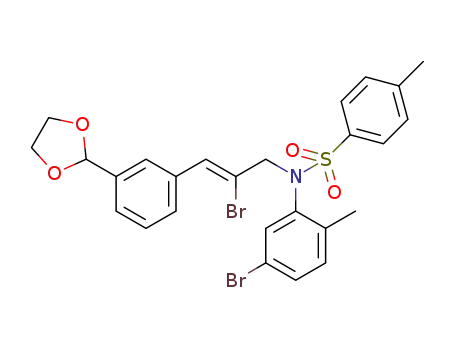 N-{(Z)-2-bromo-3-[3-(1,3-dioxolan-2-yl)phenyl]prop-2-enyl}-N-(5-bromo-2-methylphenyl)-4-methylbenzenesulfonamide