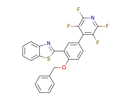 Molecular Structure of 1351664-94-2 (2-[2-(benzyloxy)-5-(2,3,5,6-tetrafluoropyridyl)phenyl]benzothiazole)