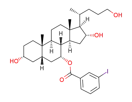 3α,16α,24-trihydroxy-7α-(3'-iodobenozyl)oxy-5β-cholane