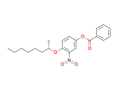 Molecular Structure of 847147-24-4 (Phenol, 4-[[(1S)-1-methylheptyl]oxy]-3-nitro-, benzoate (ester))