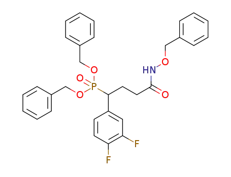 dibenzyl {4-[(benzyloxy)amino]-1-(3,4-difluorophenyl)-4-oxobutyl}phosphonate