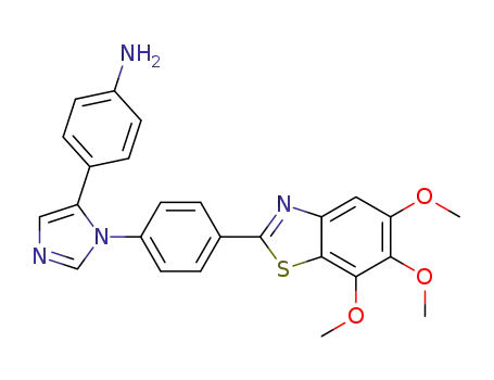 4-(1-(4-(5,6,7-trimethoxybenzo[d]thiazol-2-yl)phenyl)-1H-imidazol-5-yl)benzenamine