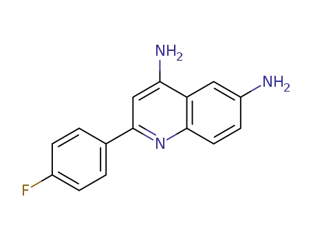 Molecular Structure of 423183-90-8 (2-(4-fluorophenyl)quinoline-4,6-diamine)