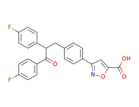 3-[4-[2,3-bis(4-fluorophenyl)-3-oxo-propyl]phenyl]isoxazole-5-carboxylic acid