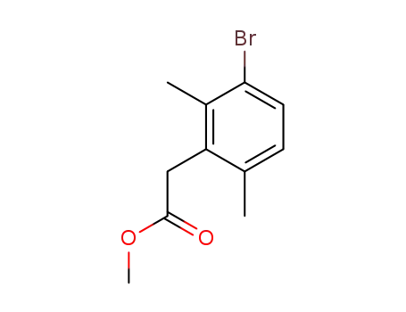 Molecular Structure of 1230845-96-1 (Benzeneacetic acid, 3-broMo-2,6-diMethyl-, Methyl ester)
