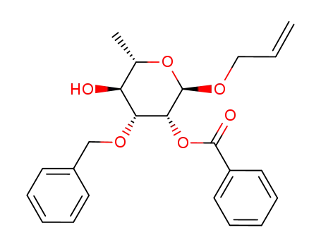 Molecular Structure of 940274-21-5 (Allyl 2-O-benzoyl-3-O-benzyl-a-L-rhamnopyranoside)