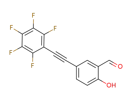 Molecular Structure of 932705-94-7 (2-hydroxy-5-((perfluorophenyl)ethynyl)benzaldehyde)