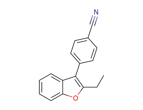 Molecular Structure of 1227008-61-8 (4-(2-ethylbenzofuran-3-yl)benzonitrile)