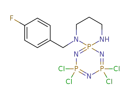2,2,4,4-tetrachloro-7-(4-fluorobenzyl)-1,3,5,7,11-pentaaza-2λ5,4λ5,6λ5-triphosphaspiro[5.5]undeca-1,3,5-triene