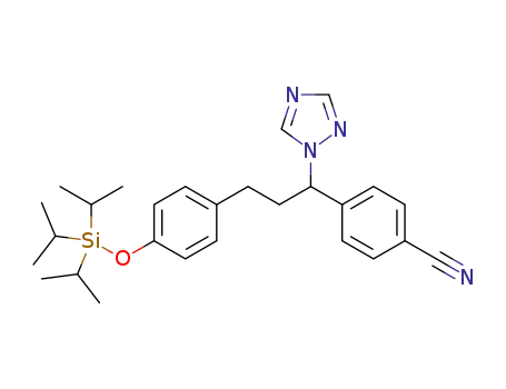 Molecular Structure of 1331740-62-5 (4-(1-(1H-1,2,4-triazol-1-yl)-3-(4-(triisopropylsilyloxy)phenyl)propyl)benzonitrile)