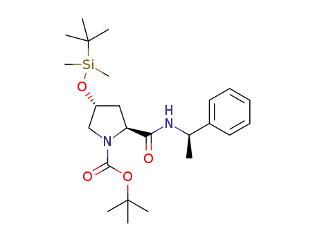 (2S,4R)-4-(tert-butyldimethylsilanyloxy)-2-((R)-1-phenylethylcarbamoyl)pyrrolidine-1-carboxylic acid tert-butyl ester