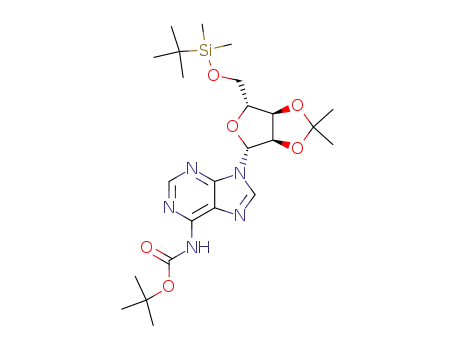 tert-butyl (9-((3aR,4R,6R,6aR)-6-(((tert-butyldimethylsilyl)oxy)methyl)-2,2-dimethyltetrahydrofuro[3,4-d][1,3]dioxol-4-yl)-9H-purin-6-yl)carbamate
