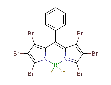 C<sub>15</sub>H<sub>5</sub>BBr<sub>6</sub>F<sub>2</sub>N<sub>2</sub>