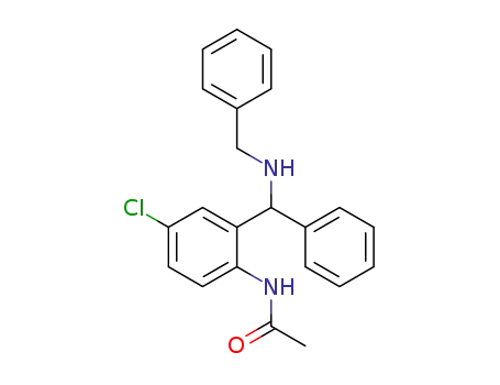 Molecular Structure of 1332669-81-4 ((RS)-N-(2-((benzylamino)(phenyl)methyl)-4-chlorophenyl)acetamide)