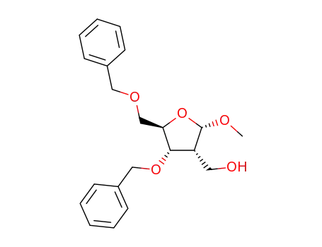 methyl 3,5-di-O-benzyl-2-deoxy-2-α-hydroxymethyl-α-D-ribofuranoside