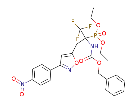 diethyl (1-{[(benzyloxy)carbonyl]amino}-2,2,2-trifluoro-1-{[3-(4-nitrophenyl)isoxazol-5-yl]methyl}ethyl)phosphonate