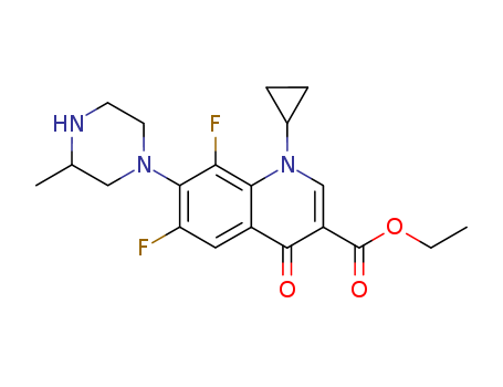 3-Quinolinecarboxylic acid, 1-cyclopropyl-6,8-difluoro-1,4-dihydro-7-(3-Methyl-1-piperazinyl)-4-oxo-, ethyl ester