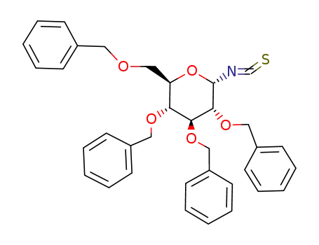Molecular Structure of 93173-26-3 (2,3,4,6-Tetra-O-benzyl-α-D-glucopyranosyl isothiocyanate)