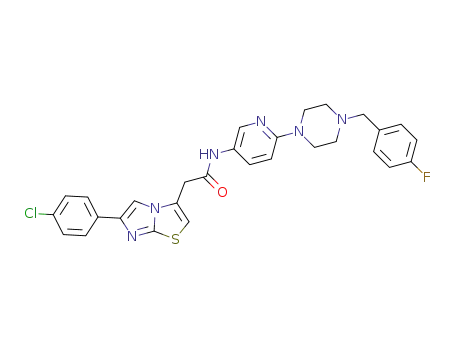 2-(6-(4-chlorophenyl)imidazo[2,1-b]thiazol-3-yl)-N-(6-(4-(4-fluorobenzyl)piperazin-1-yl)pyridin-3-yl)acetamide