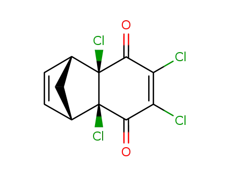 Molecular Structure of 82310-12-1 (2,4,5,7-tetrachlorotricyclo<6.2.1.0<sup>2,7</sup>>undeca-4,9-diene-3,6-dione)
