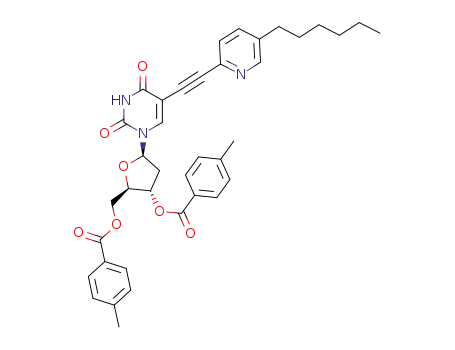 1-[2-deoxy-3,5-di-O-(p-toluoyl)-β-D-erythro-pentofuranosyl]-5-[2-(5-hexylpyrid-2-yl)ethynyl]uracil
