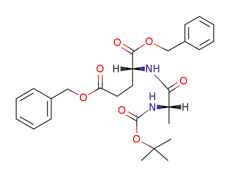 Molecular Structure of 59524-70-8 (D-Glutamic acid, N-[N-[(1,1-dimethylethoxy)carbonyl]-L-alanyl]-,
bis(phenylmethyl) ester)