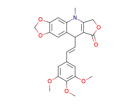 6,7-(methylenedioxy)-9-[(1E)-2-(3,4,5-trimethoxyphenyl)ethenyl]-4,9-dihydrofuro[3,4-b]quinolin-1(3H)-one