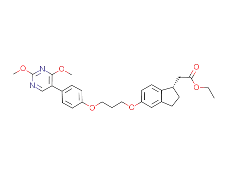 (5-{3-[4-(2,4-dimethoxy-pyrimidin-5-yl)-phenoxy]-propoxy}-indan-1-yl)-acetic acid ethyl ester