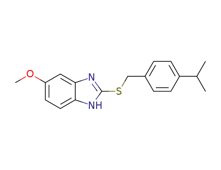 Molecular Structure of 1356959-85-7 (2-(4-isopropylbenzylthio)-5-methoxy-1H-benzo[d]imidazole)
